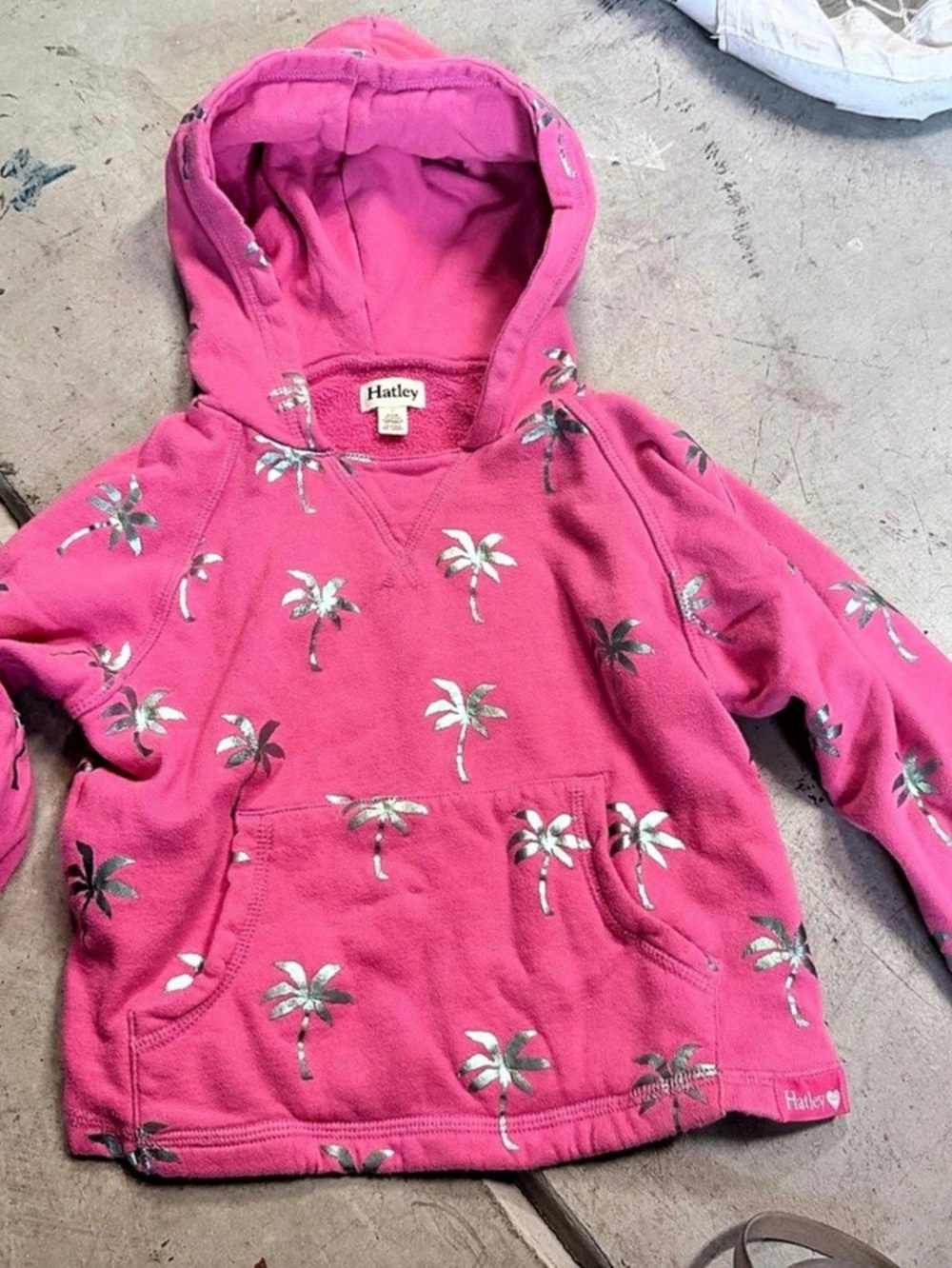 Hatley Shimmer Palms Raglan Hoodie Pink